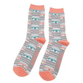 Mr Heron Bamboo Grey Campervans Socks