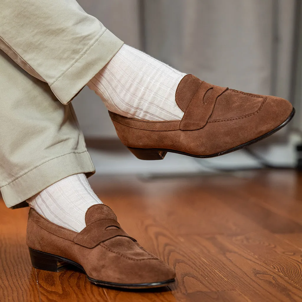 Natural Merino Wool Mid Calf Dress Socks