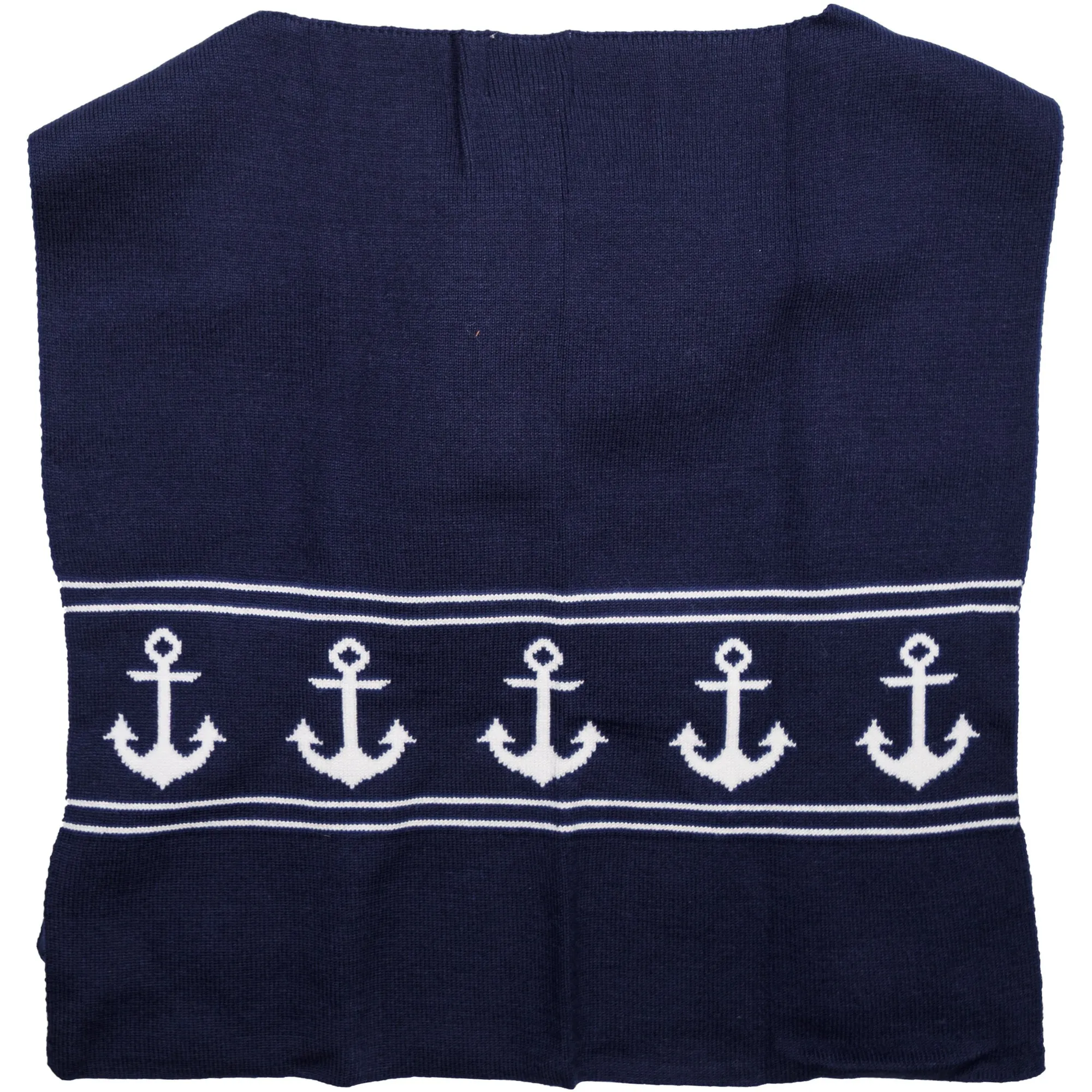 Navy Anchors 17" x 41" Faux Sweater Scarf