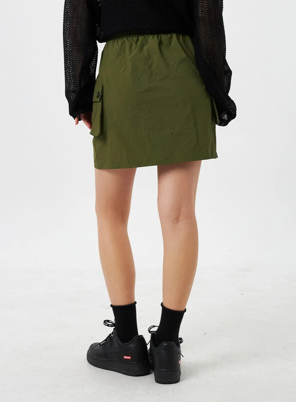 Nylon Cargo Mini Skirt CY309