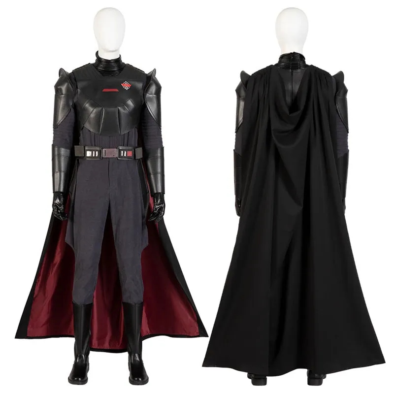 Obi Wan Kenobi Grand Inquisitor Cosplay Costume Star Wars Black Cloak Suit