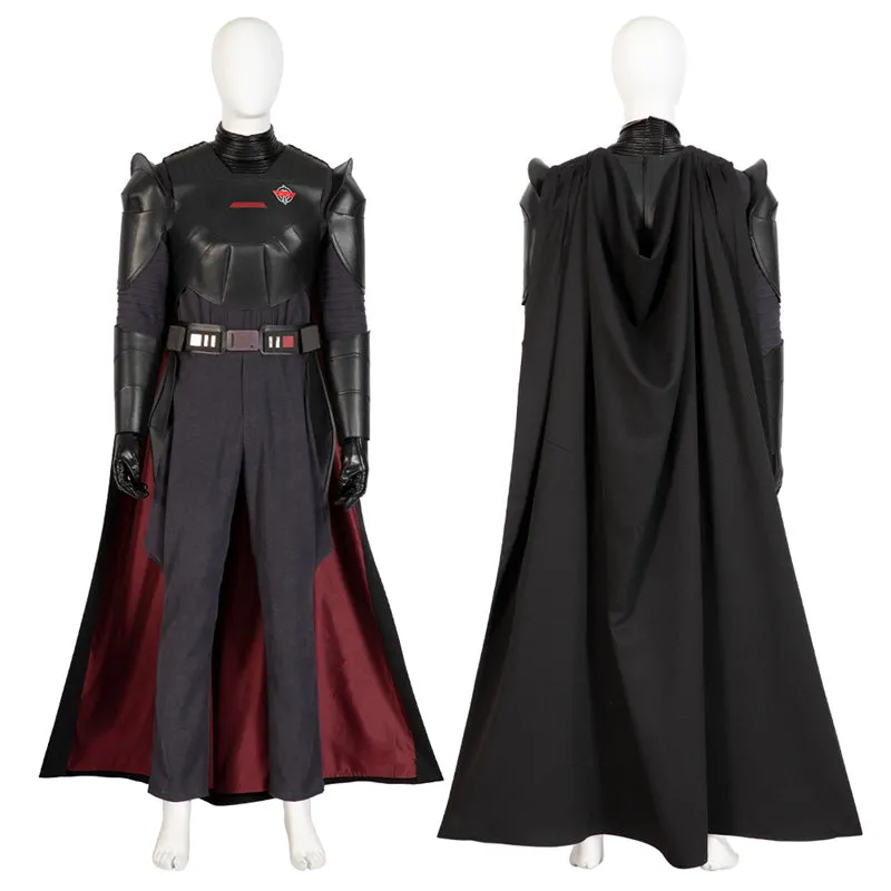 Obi Wan Kenobi Grand Inquisitor Cosplay Costume Star Wars Black Cloak Suit