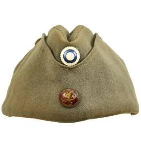 Original Finnish WWII M/22 Overseas Garrison Side Cap with Insignia