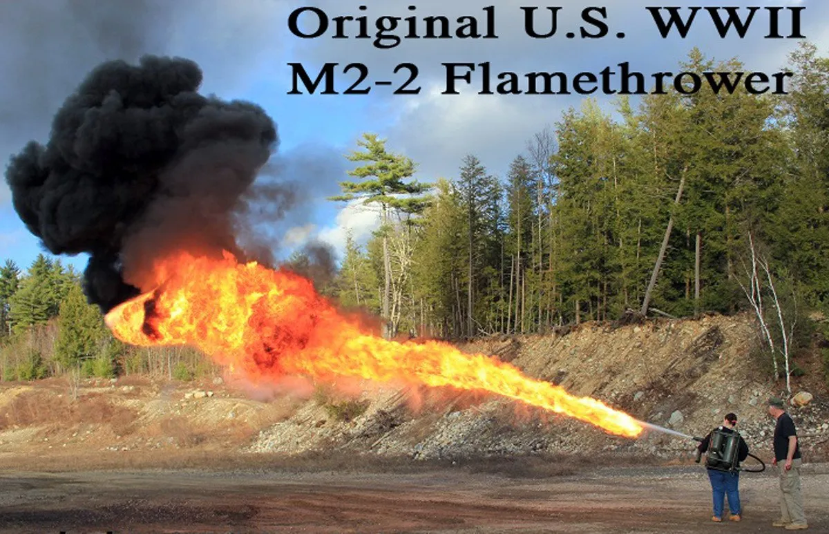 Original U.S. WWII M2-2 Flamethrower Dated 1945