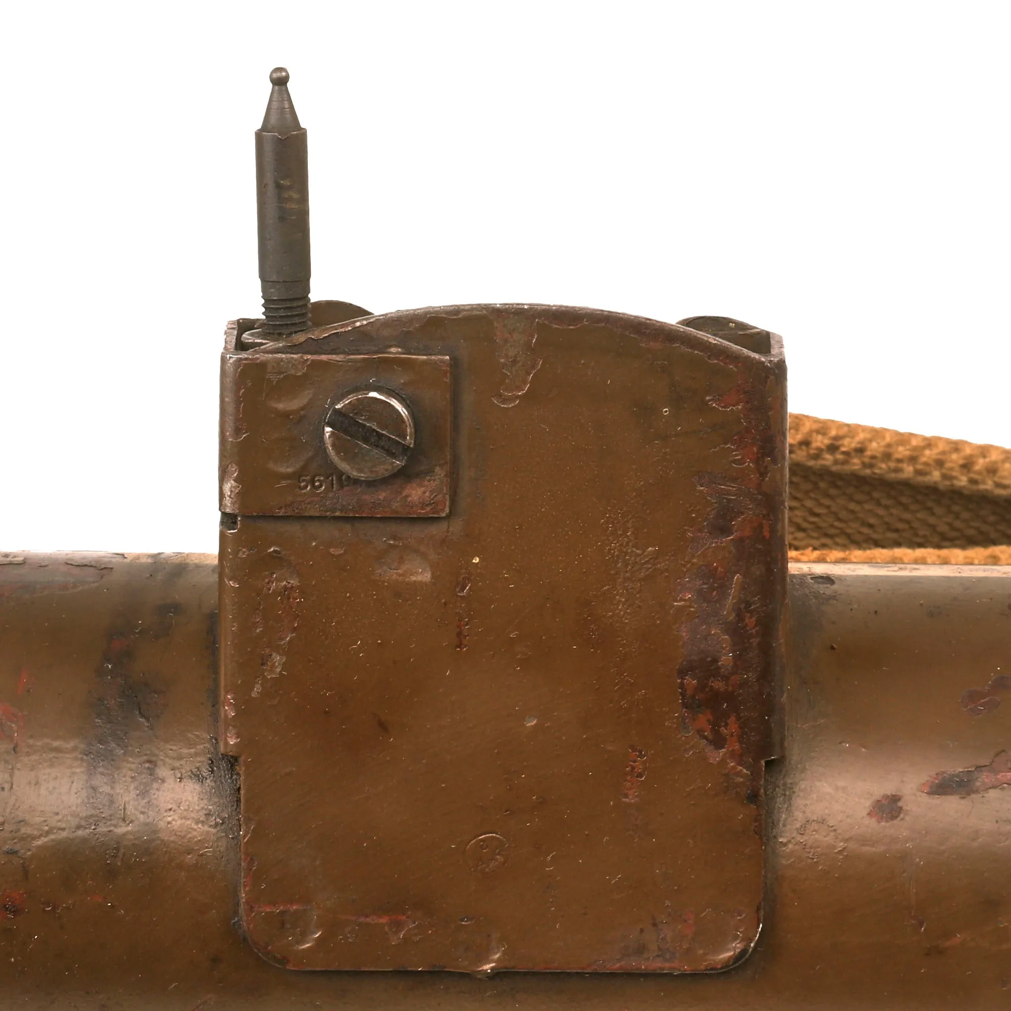 Original WWII British PIAT Anti-Tank Display Bomb Launcher Serial IC/A 90134 with Original Paint, Sling, and Monopod - Inert