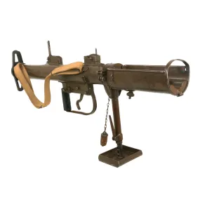 Original WWII British PIAT Anti-Tank Display Bomb Launcher Serial IC/A 90134 with Original Paint, Sling, and Monopod - Inert