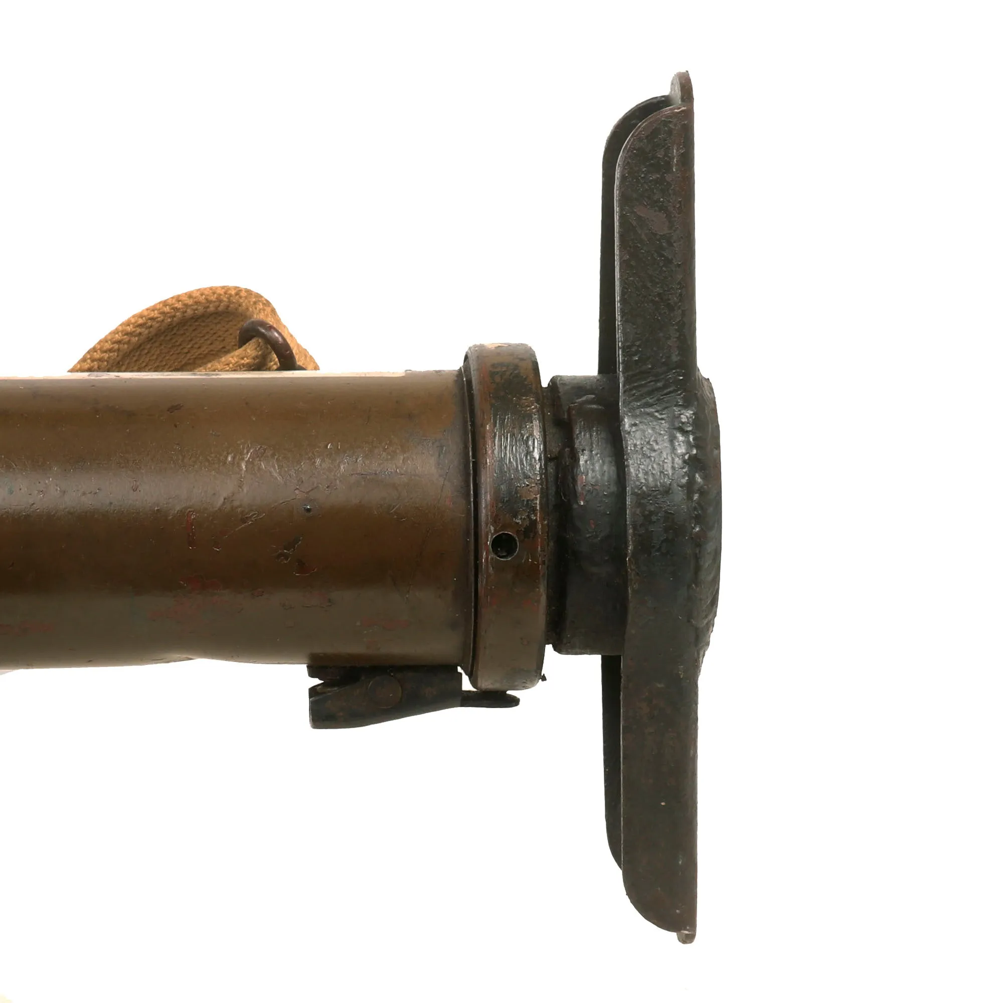 Original WWII British PIAT Anti-Tank Display Bomb Launcher Serial IC/A 90134 with Original Paint, Sling, and Monopod - Inert