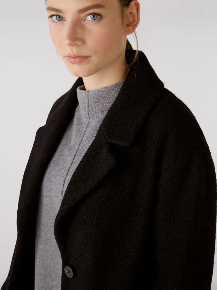 Oui Wool Coat Black