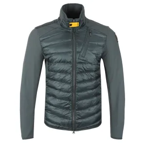 Parajumpers Jayden Quilted Fleece Jacket in Green Gables