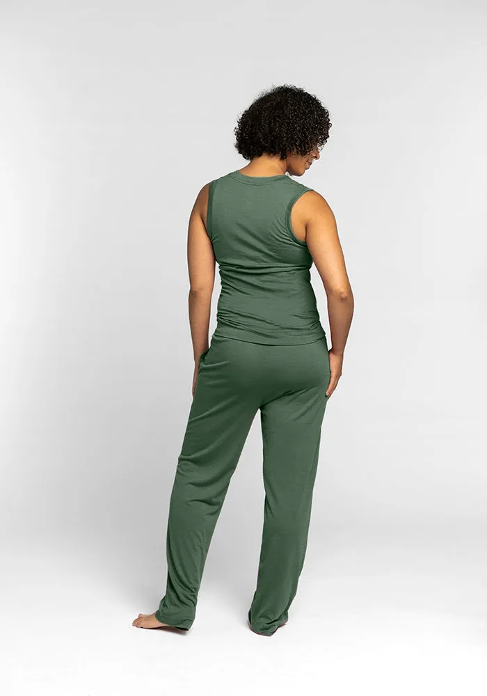 Phoebe Lounge Tank - Duck Green