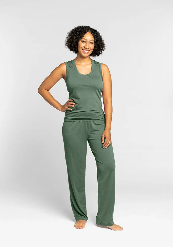 Phoebe Lounge Tank - Duck Green