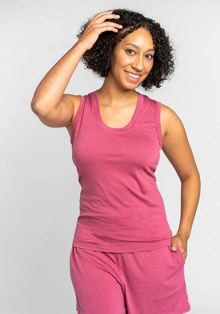 Phoebe Lounge Tank - Red Violet