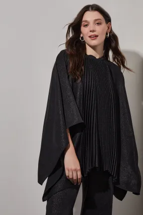 Pleated Poncho - Shimmer Woven