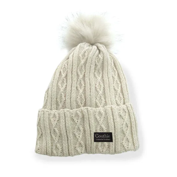 Pom Pom Beanie Hat Cream (POMCRE)