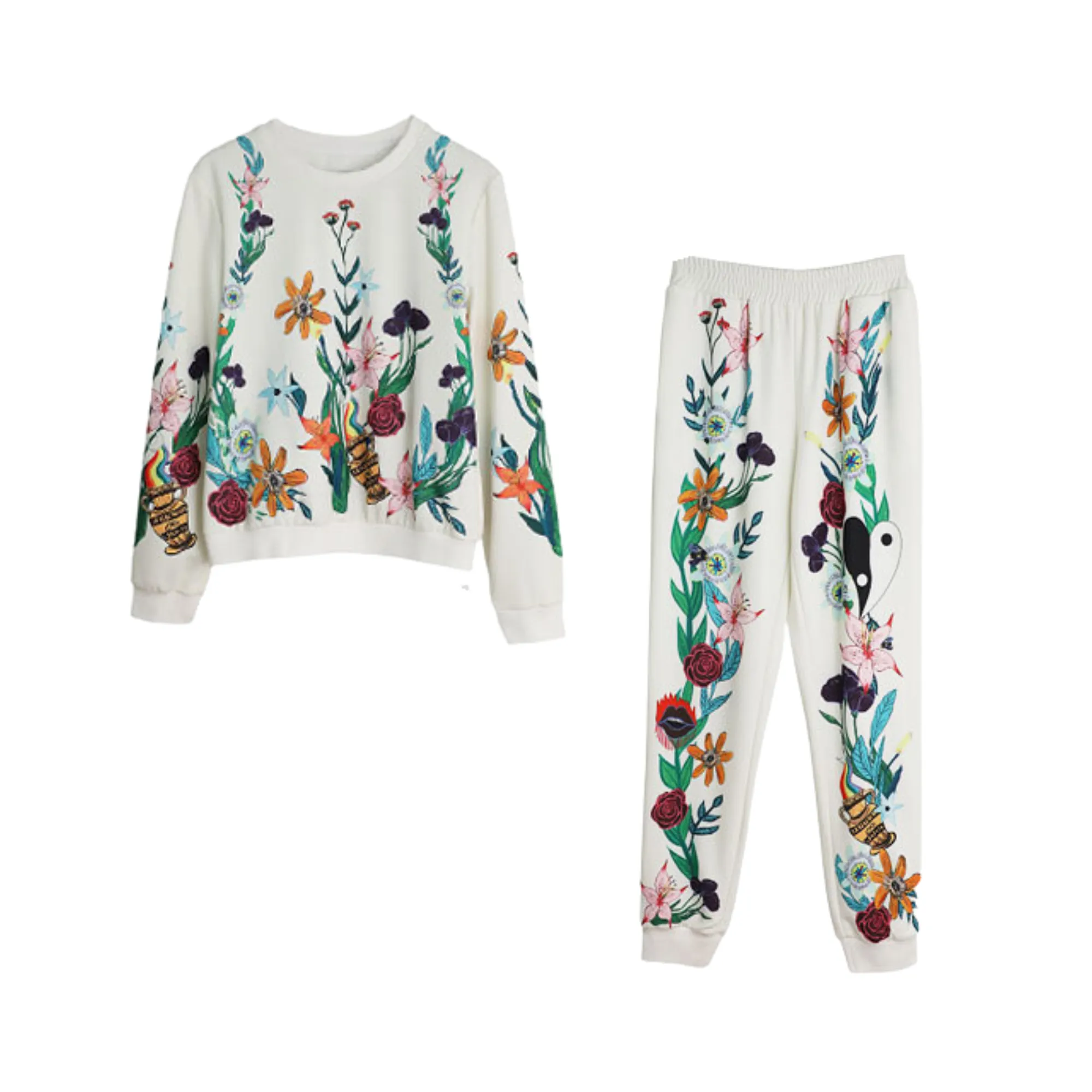 Pre Order:  Flower Field Sweatshirt Pants Set