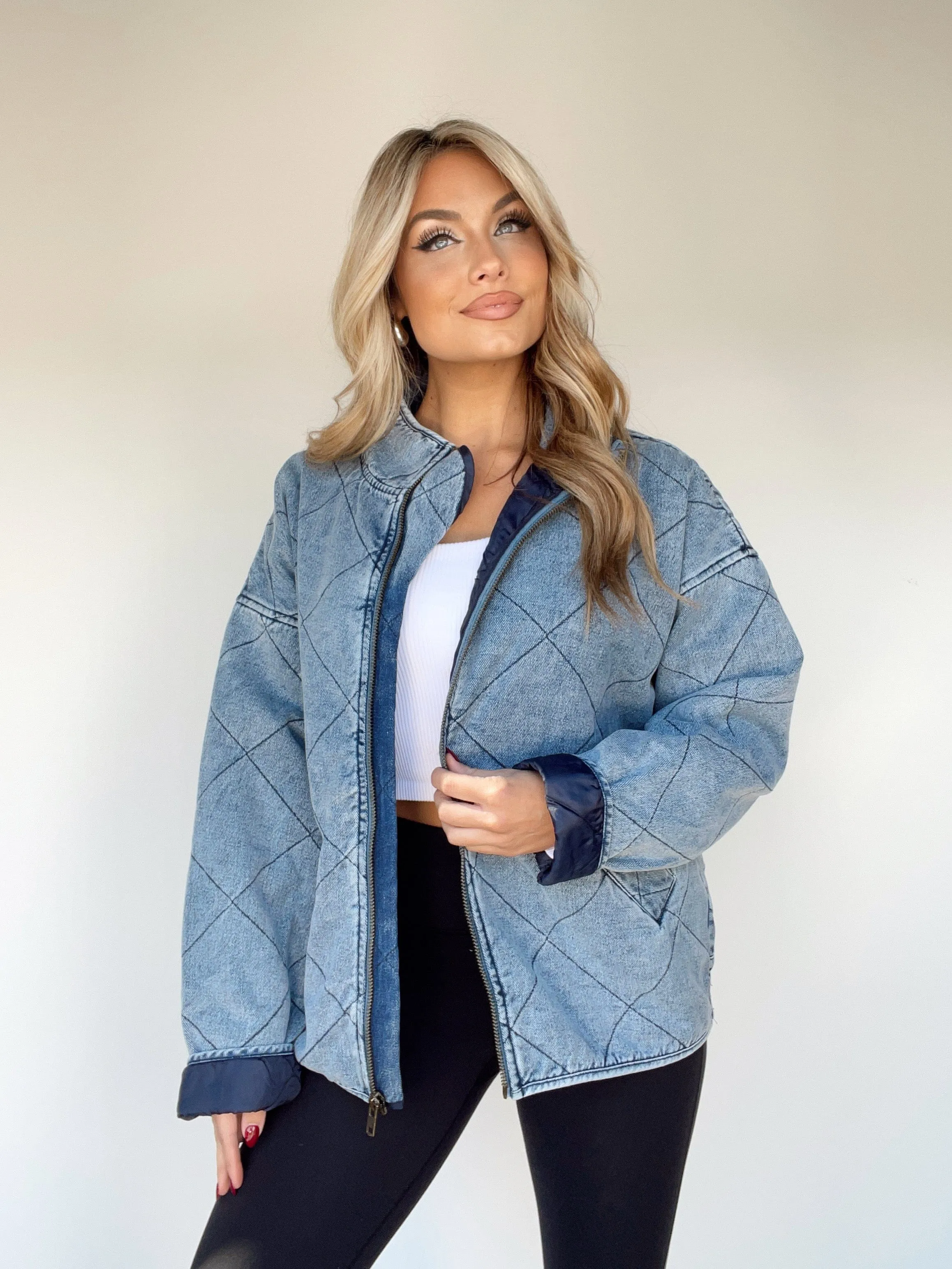 Quilted Denim Jacket