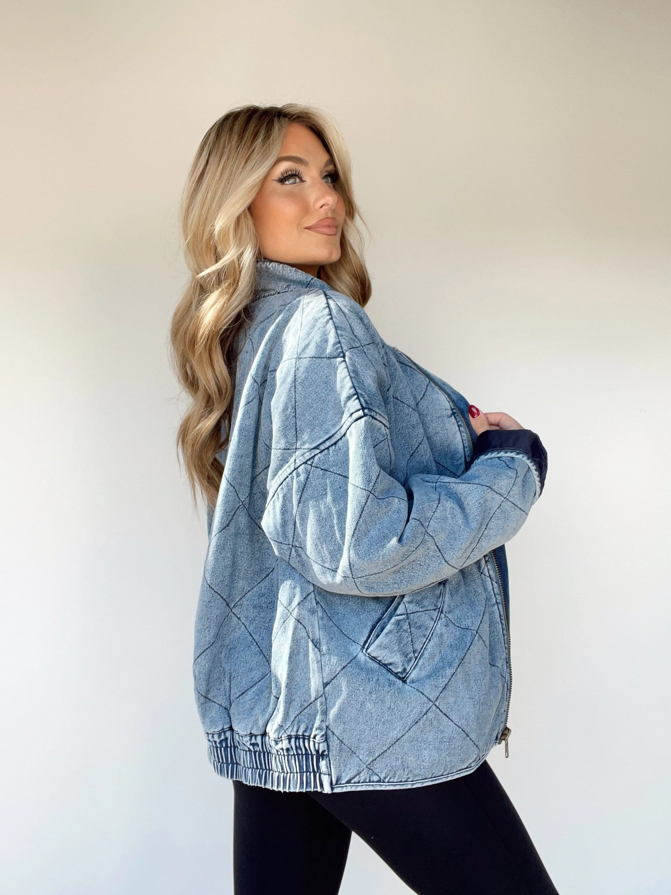 Quilted Denim Jacket