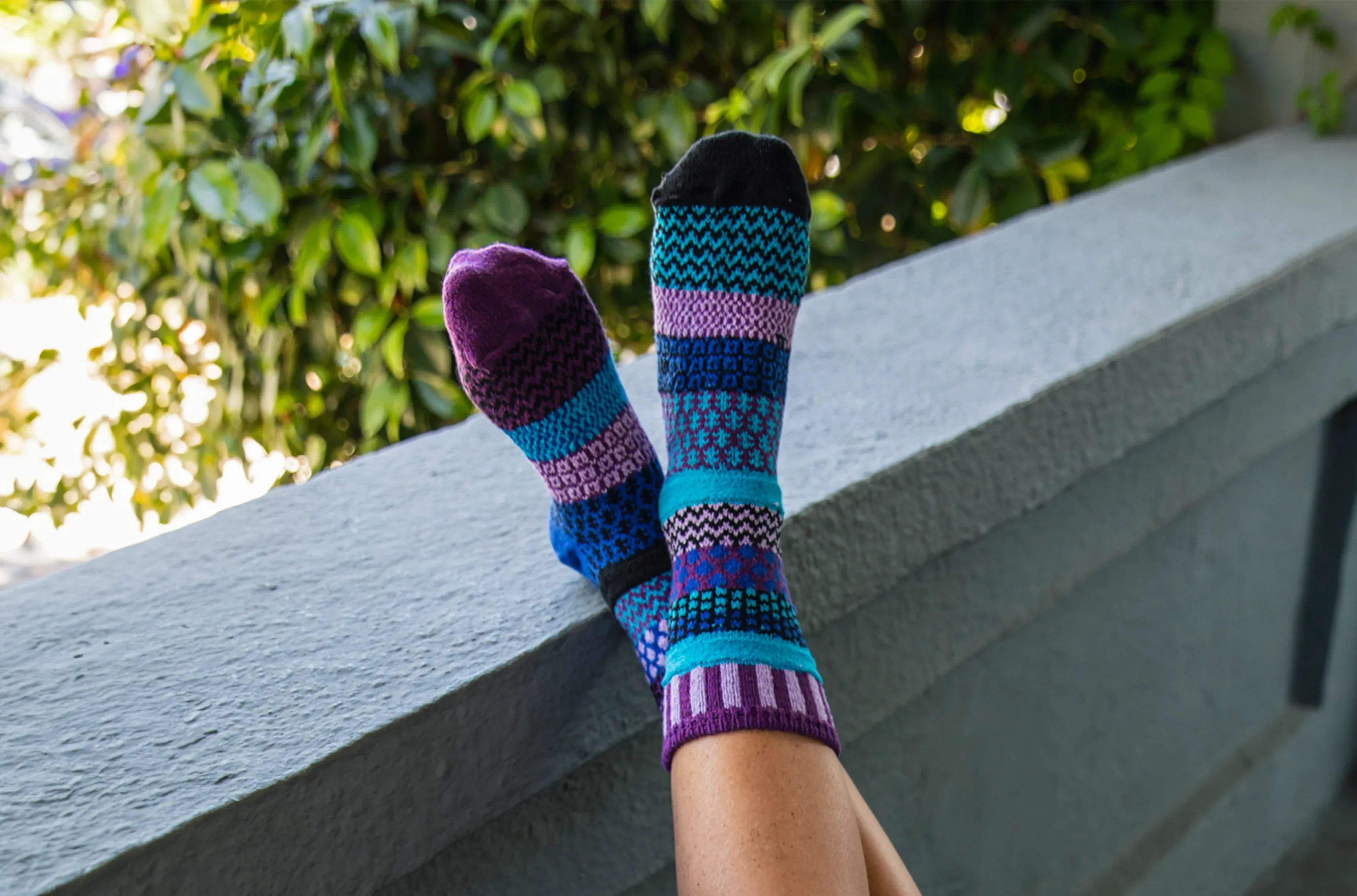 Raspberry Recycled Cotton Crew Socks