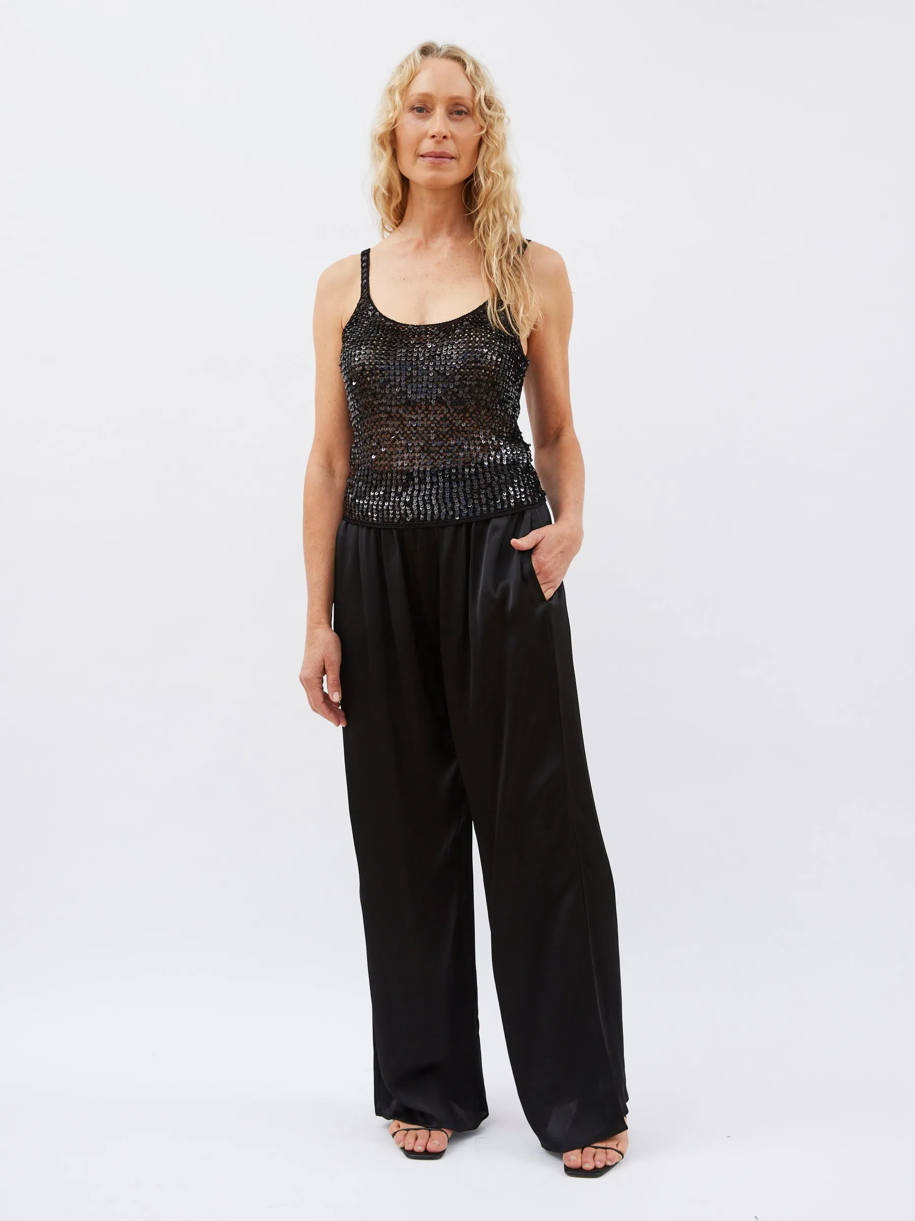 Relaxed Satin Pant