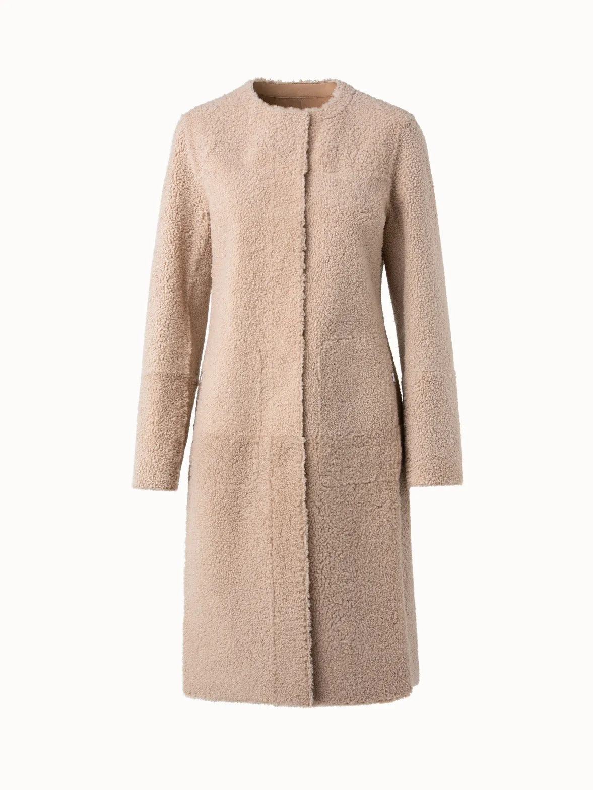 Reversible Curly Shearling Coat