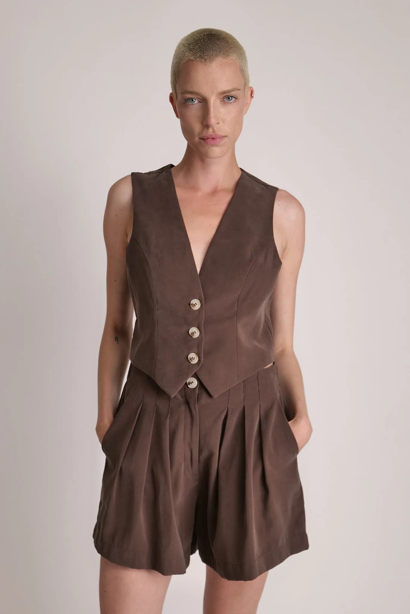 SABINA MUSAYEV Alfonso Vest - Dark Brown