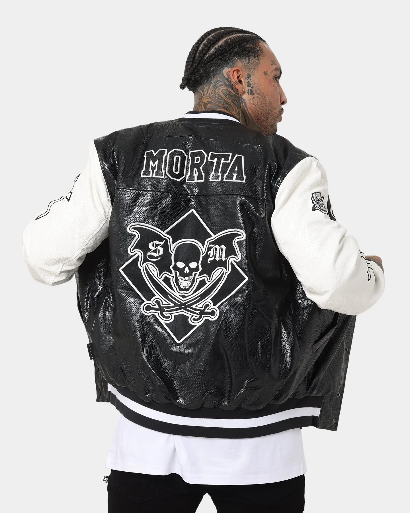 Saint Morta Graveyard Reptile Jacket Black/White