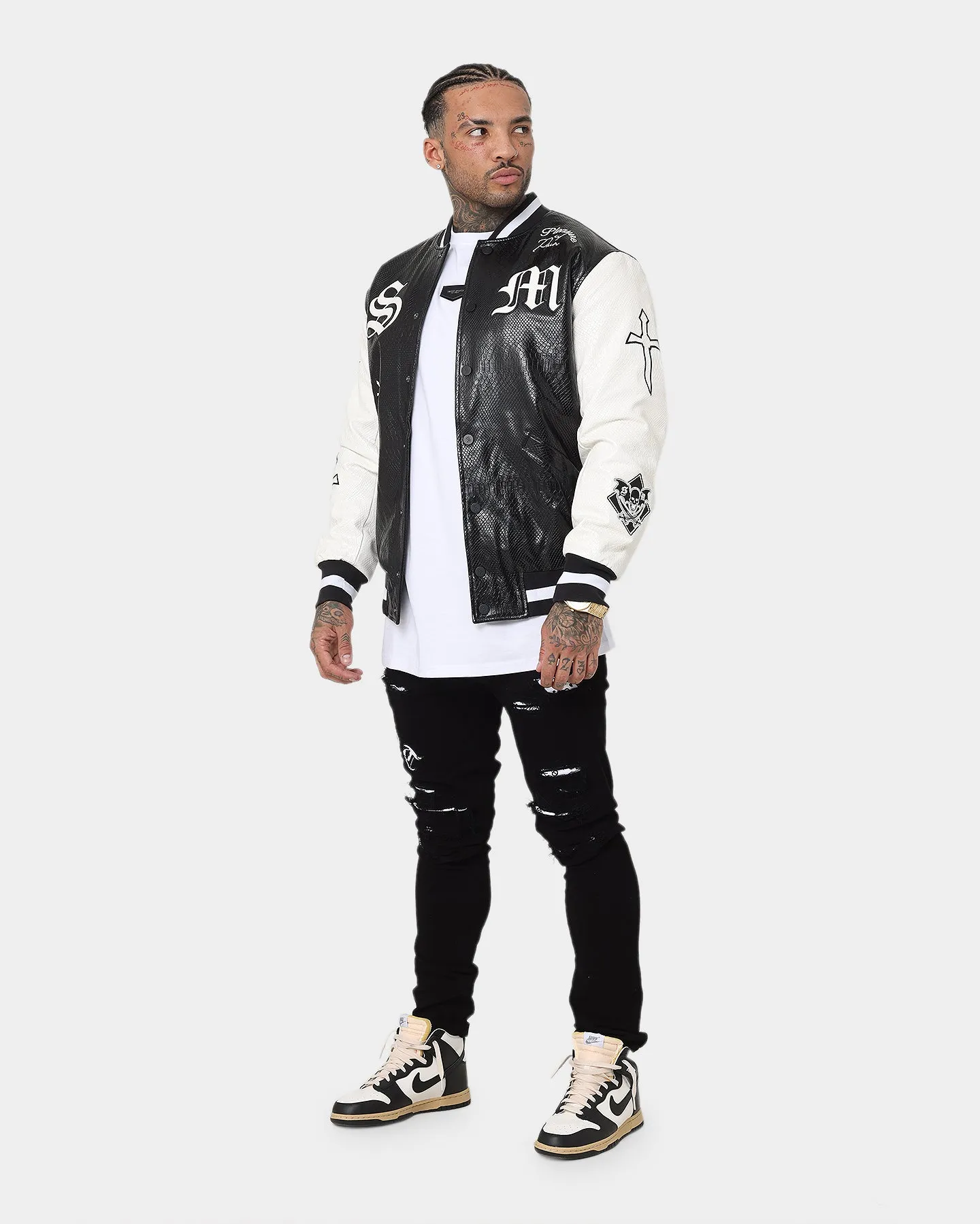 Saint Morta Graveyard Reptile Jacket Black/White