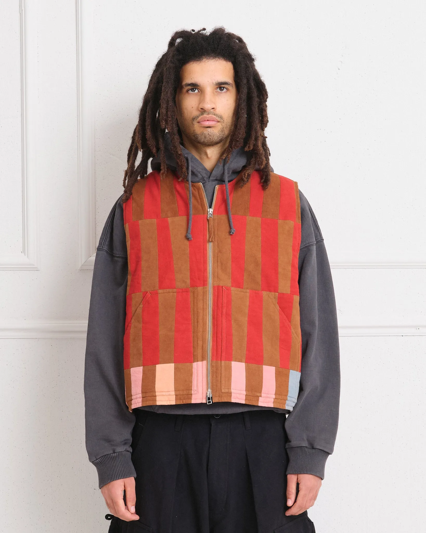 Saturn Vest - Stripe Patchwork