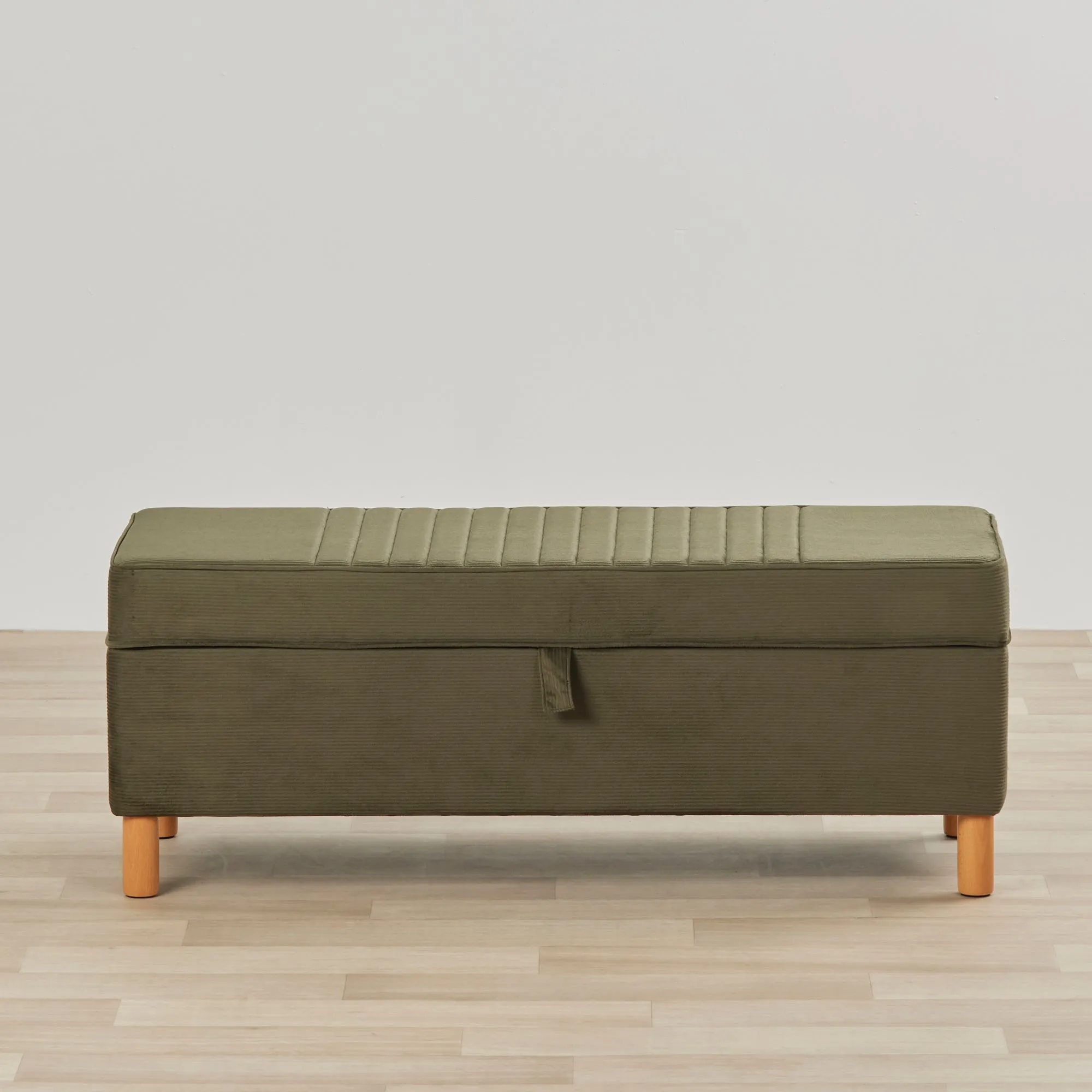 Storage Ottoman - Olive Green