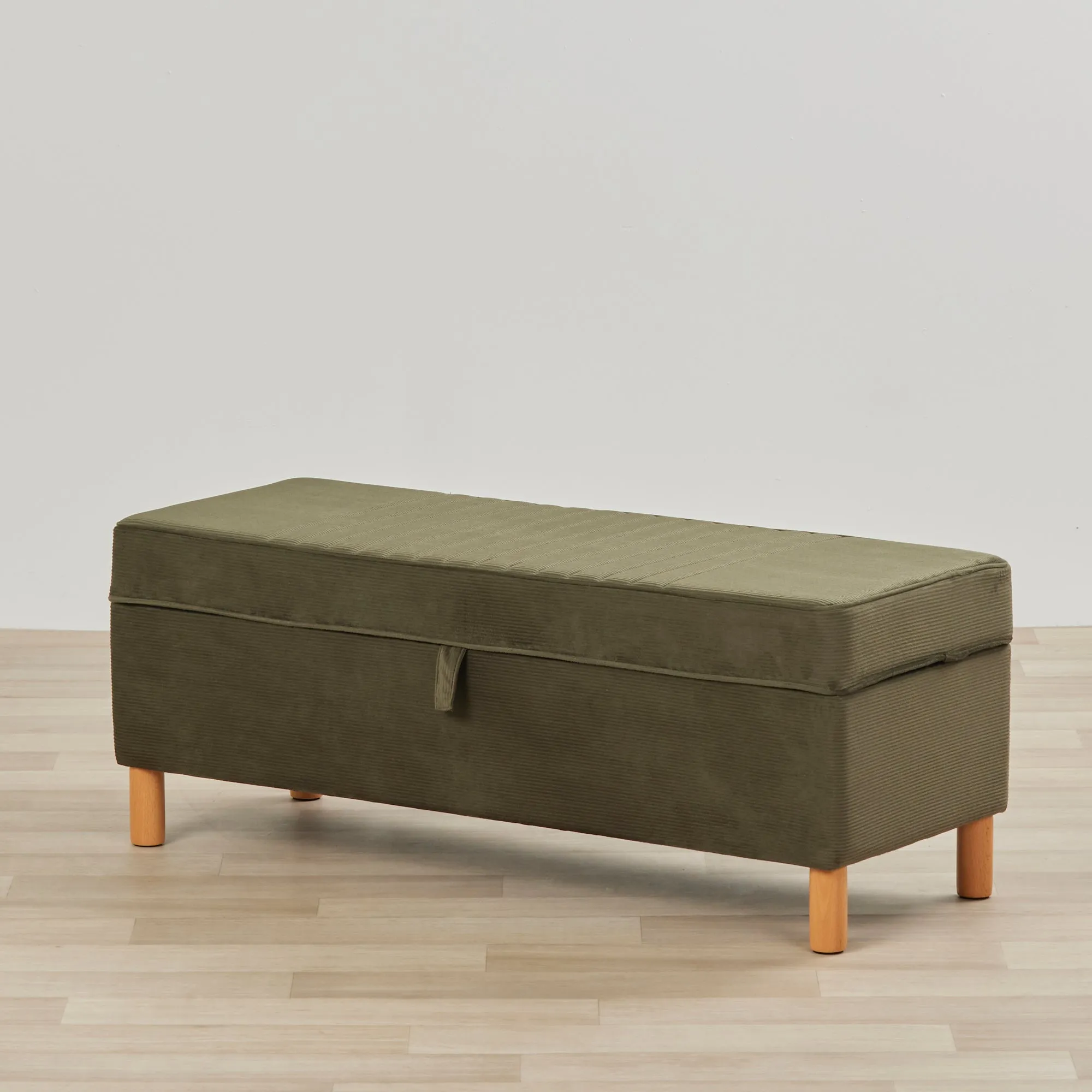 Storage Ottoman - Olive Green