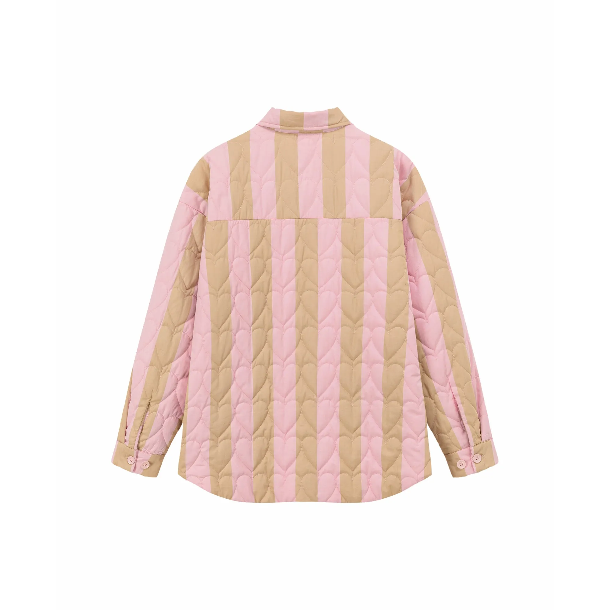 Striped Heart Quilted Jacket