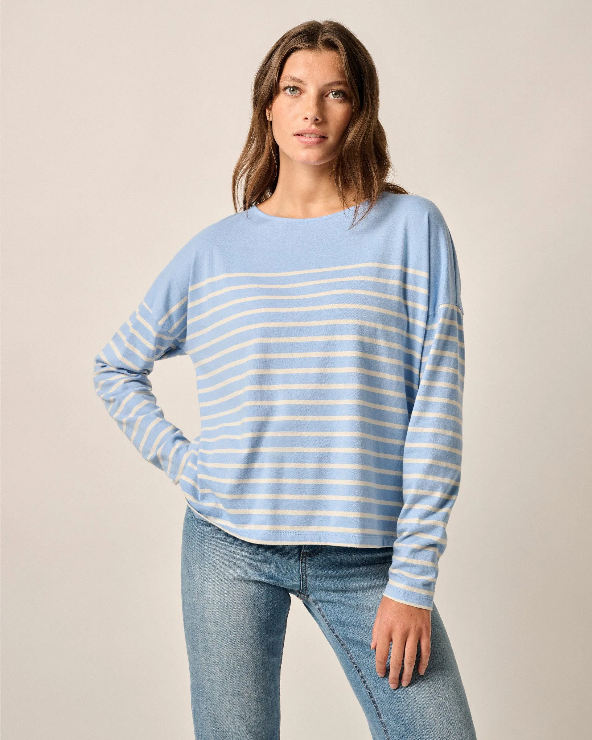 Suki Striped Boatneck T-Shirt