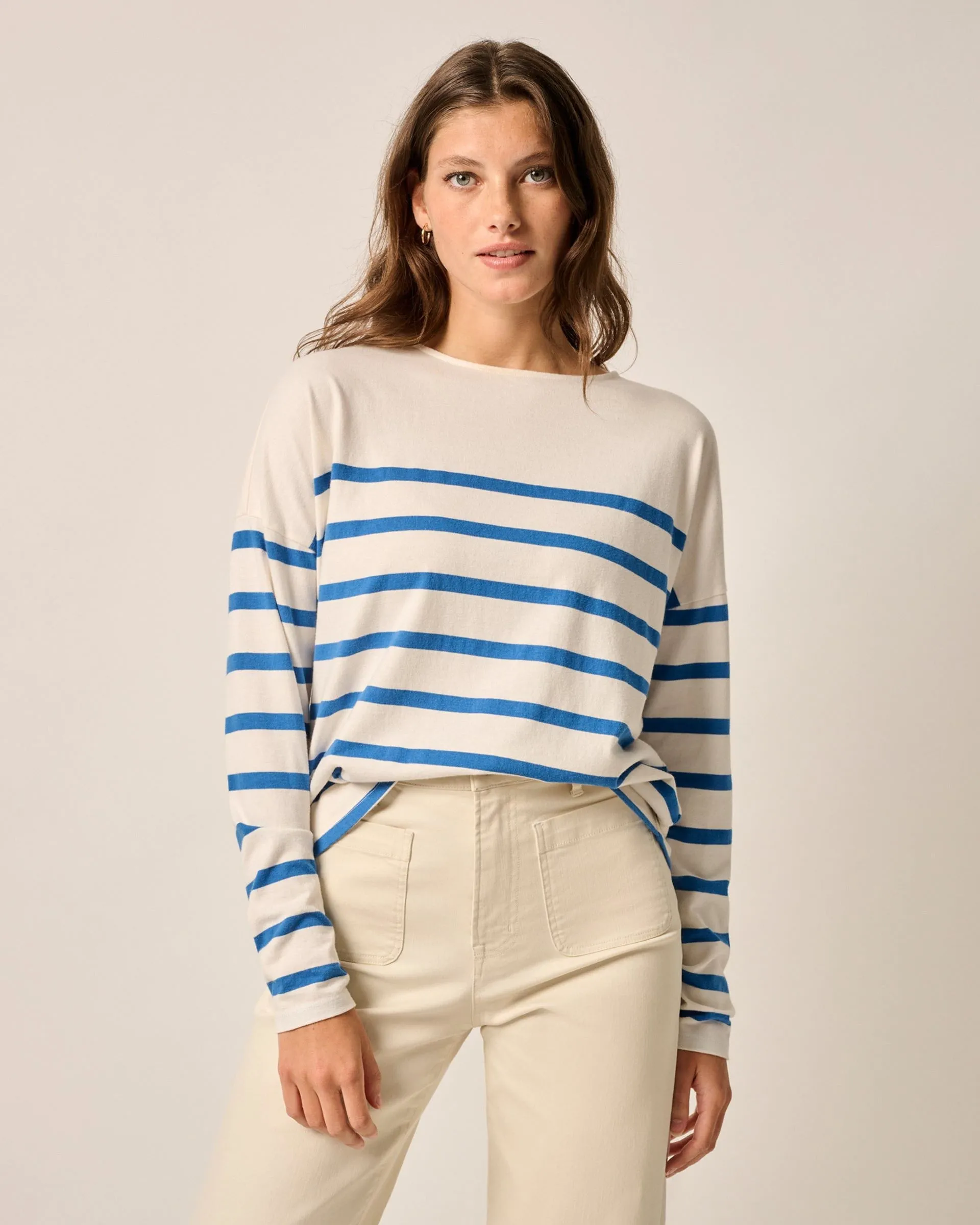 Suki Striped Boatneck T-Shirt