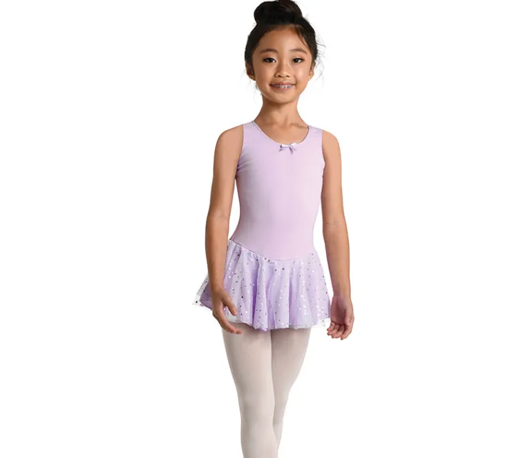 Tank Dress w/ Hologram Dots -- Lavender 7033