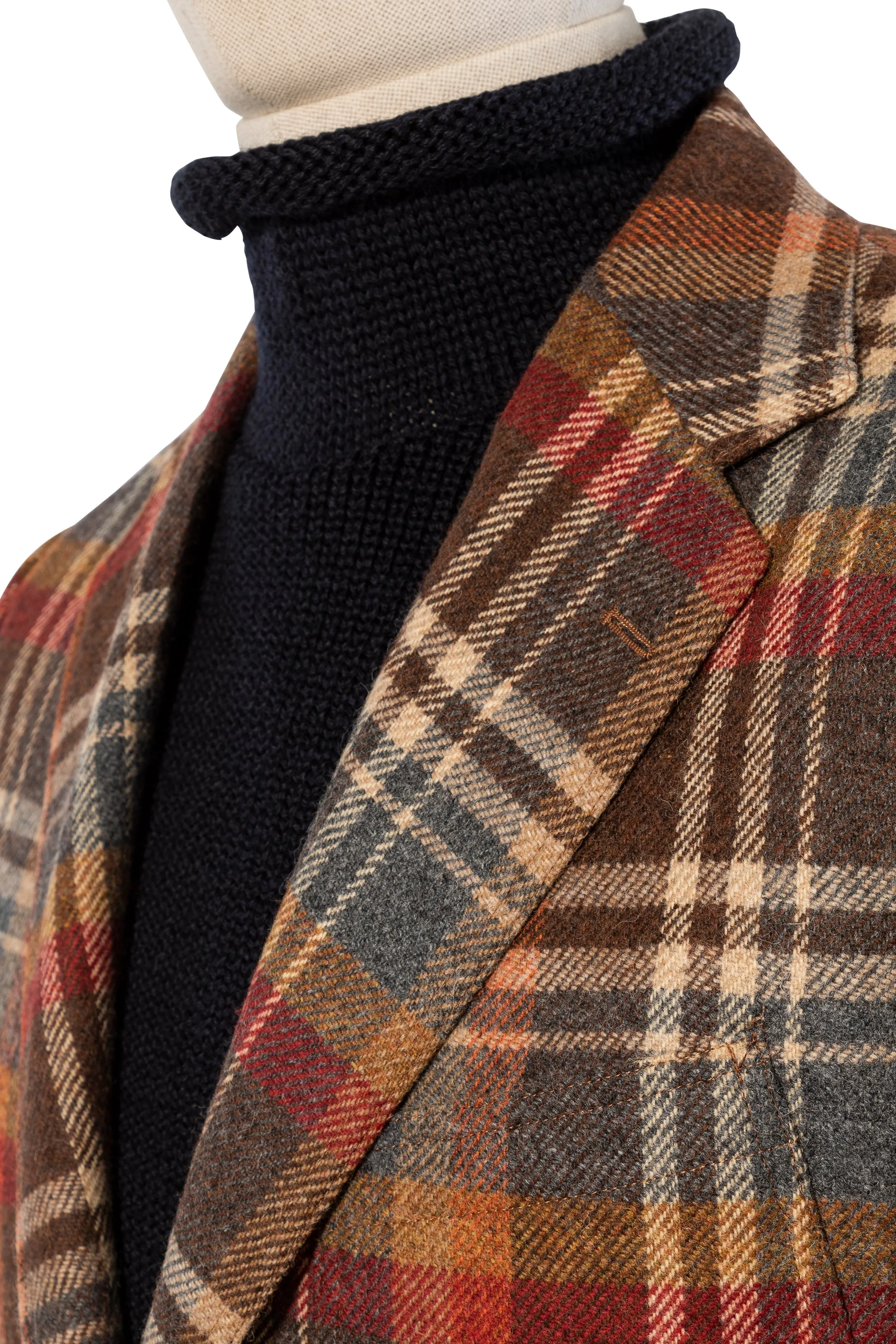 The Armoury Model 12 Red Brown Wool Check Sport Coat