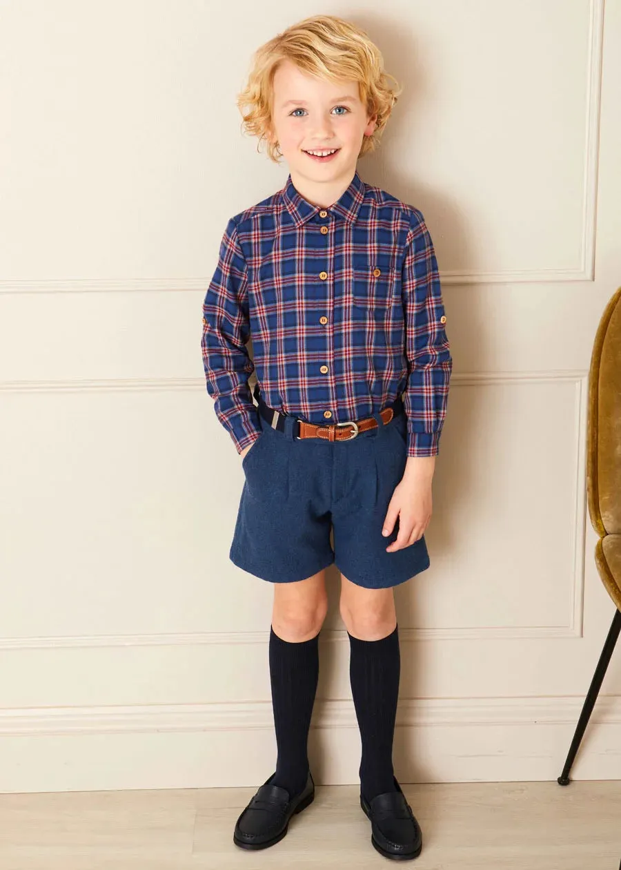 The Classic Navy Fair Isle Merino Wool Jumper Boy Look