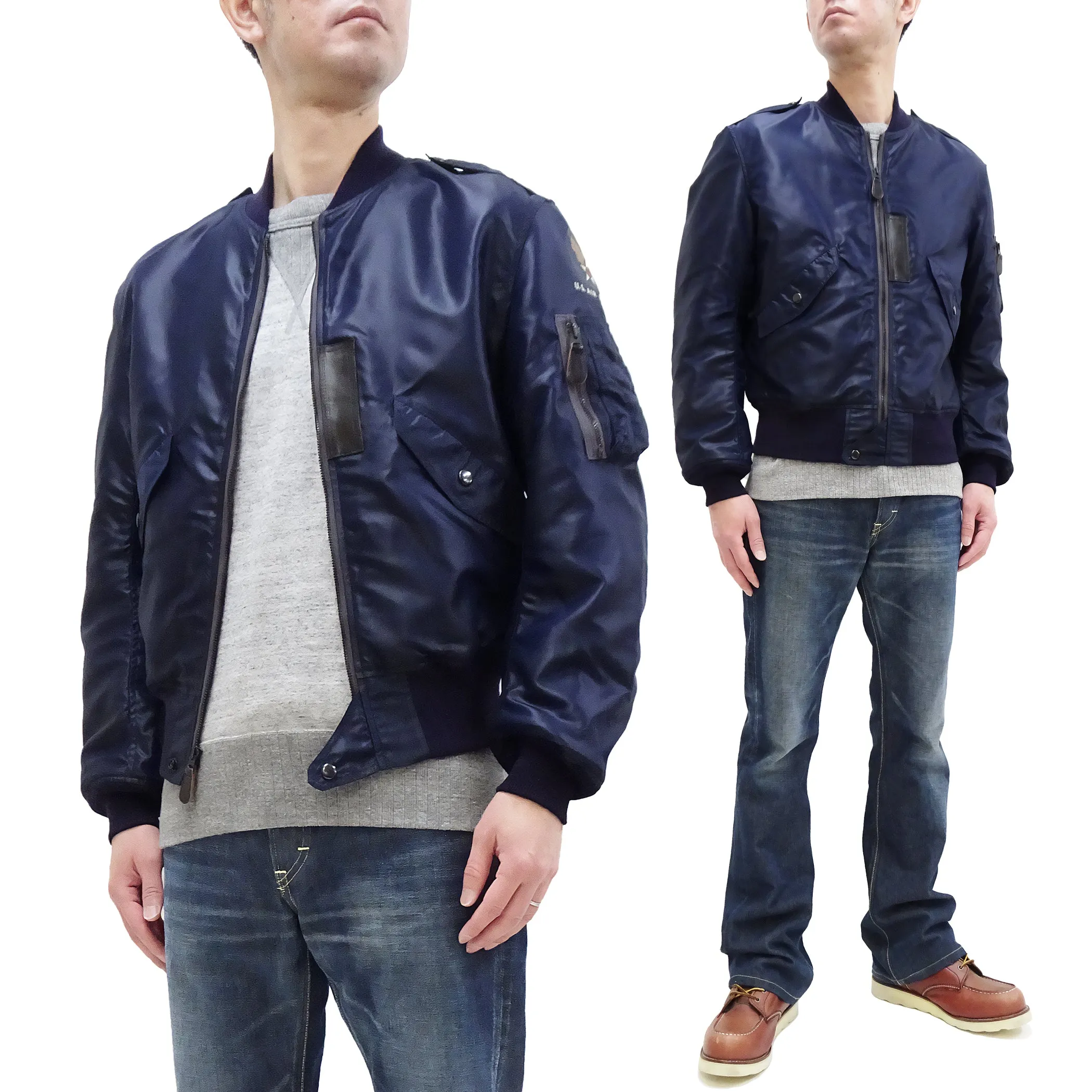 TOYS McCOY Jacket Men's Reproduction of L-2A Flight Jacket L2A Bomber Jacket TMJ2306 Air-Force-Blue