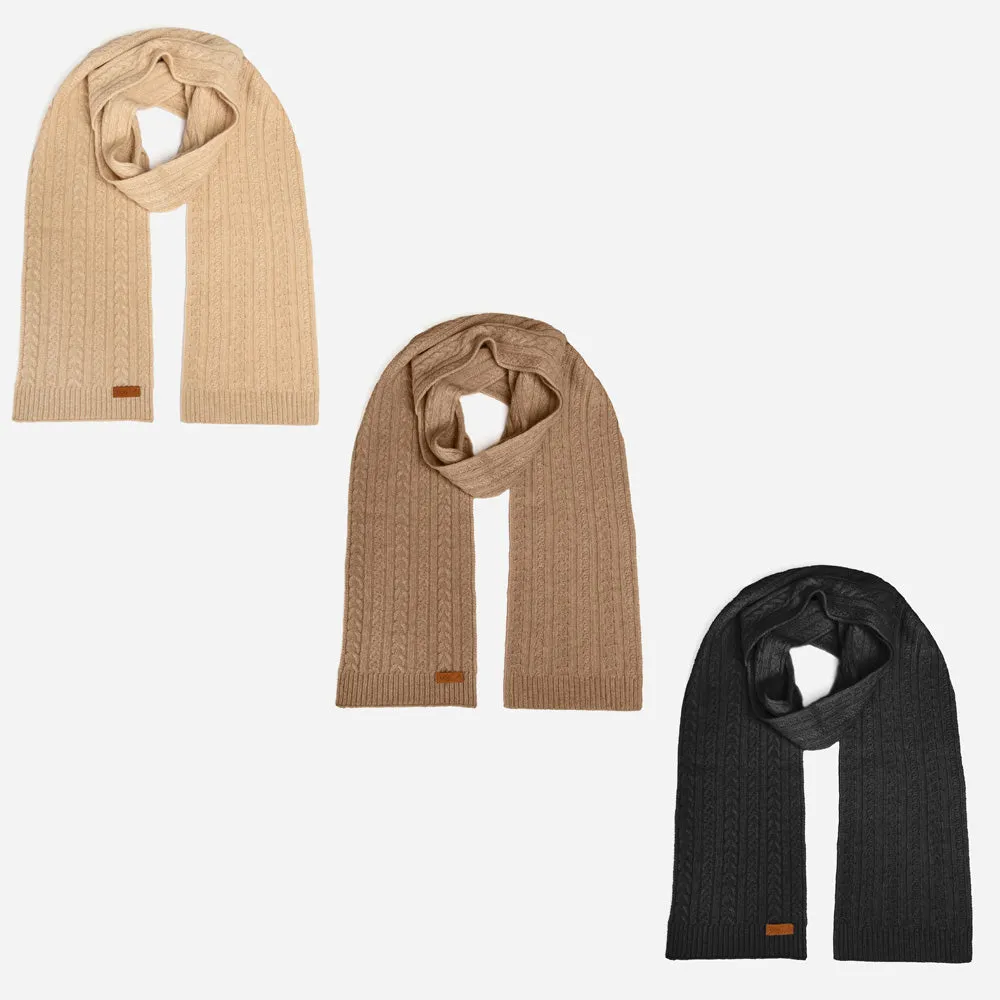 Ugg Cable Knit Pure Cashmere Scarf