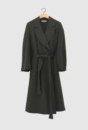 ULLMANN - Double-Face Wool Coat in Cedar Moss