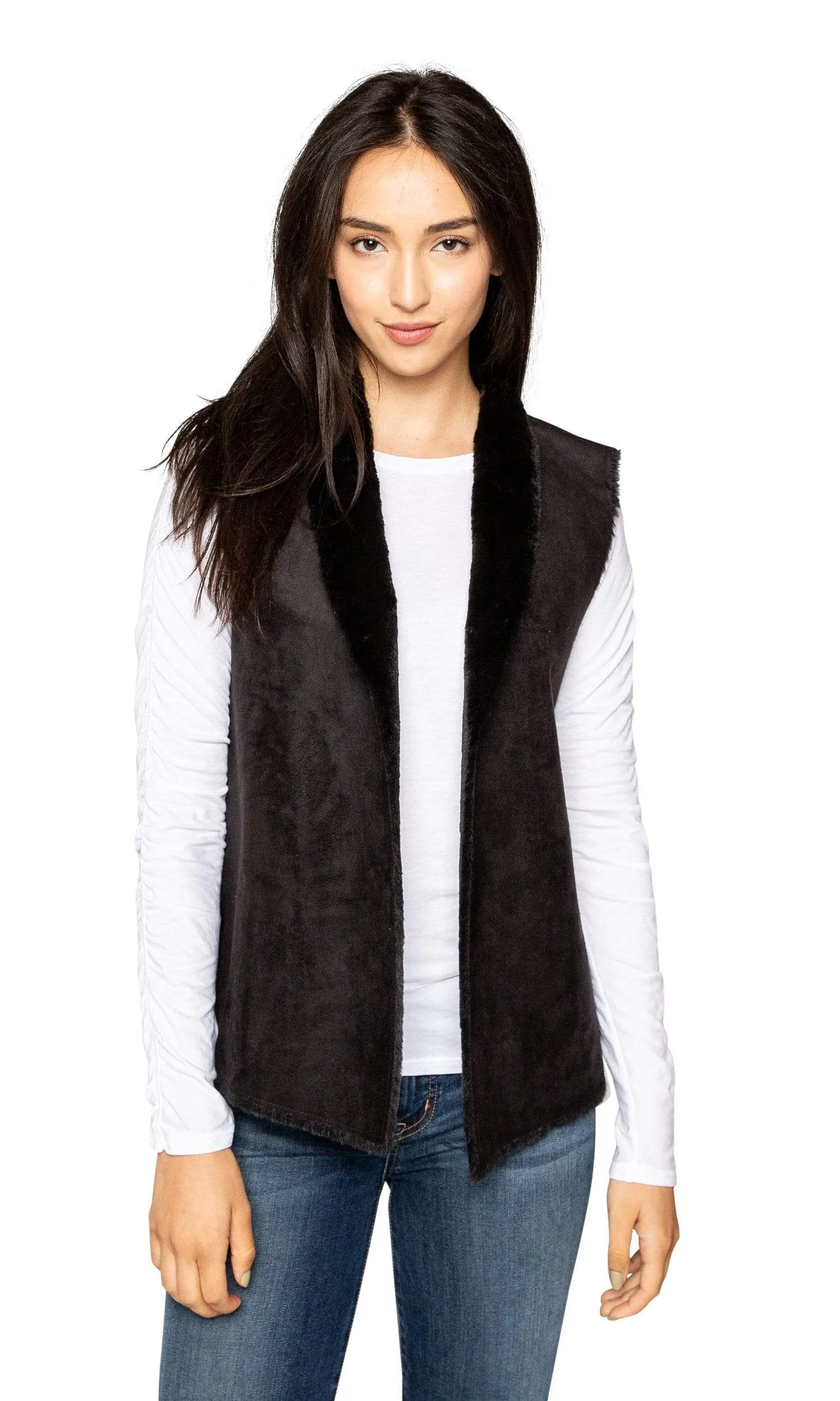 Velvet by Graham & Spencer Yvette Lux Faux Fur Vest