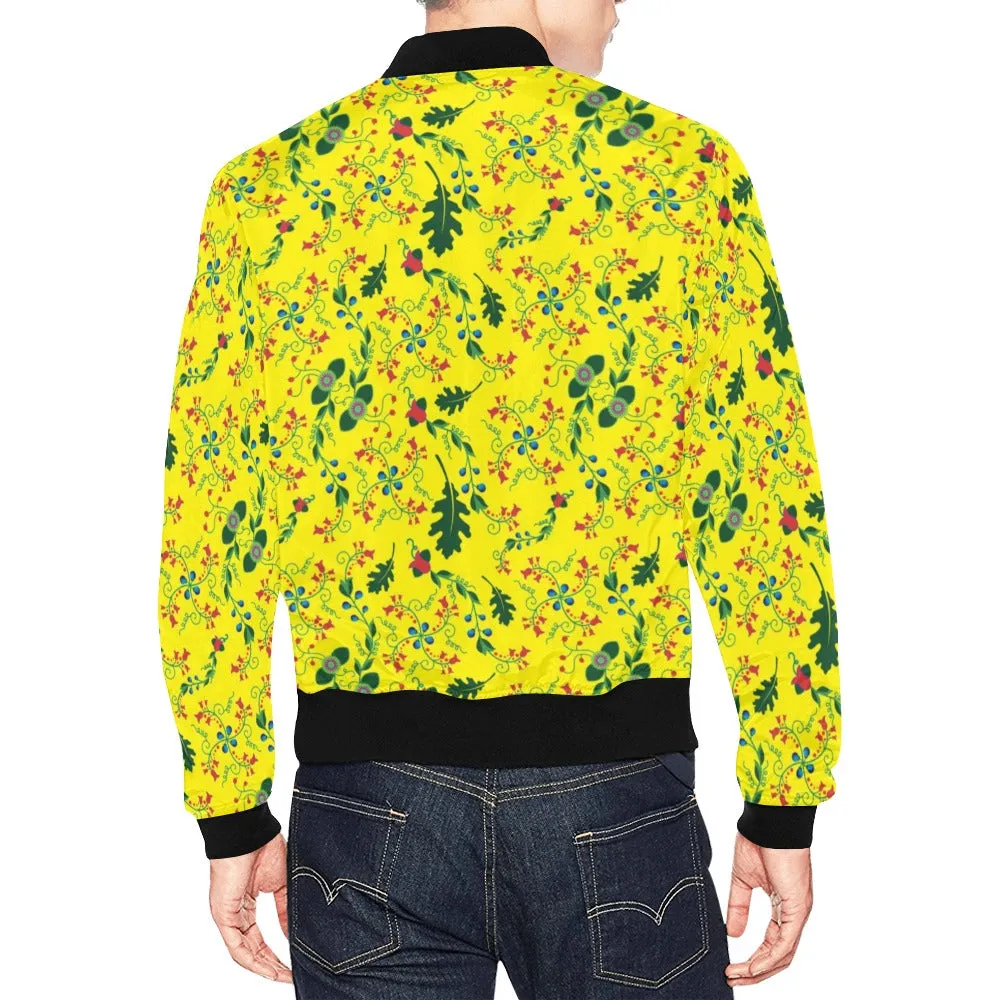 Vine Life Lemon Bomber Jacket for Men