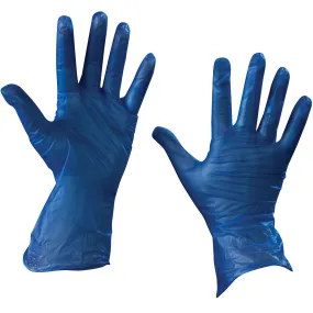 Vinyl Gloves - Blue - 5 Mil - Powder Free - Large