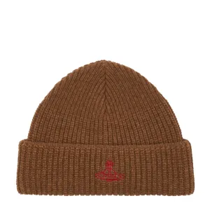 Vivienne Westwood Beige Knit Sporty Beanie