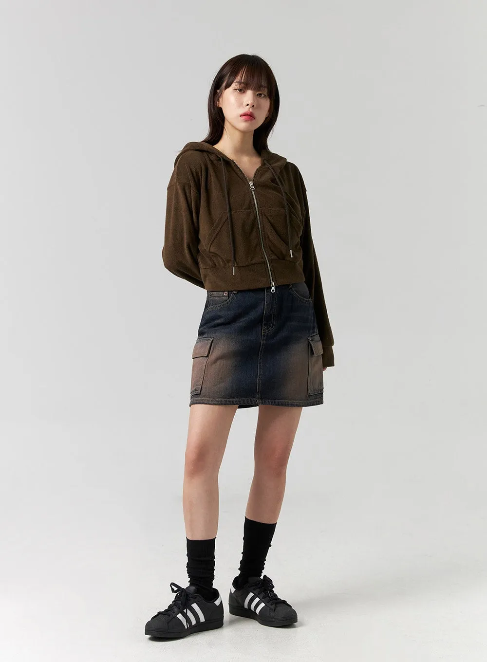 Washed Denim Mini Skirt CG331