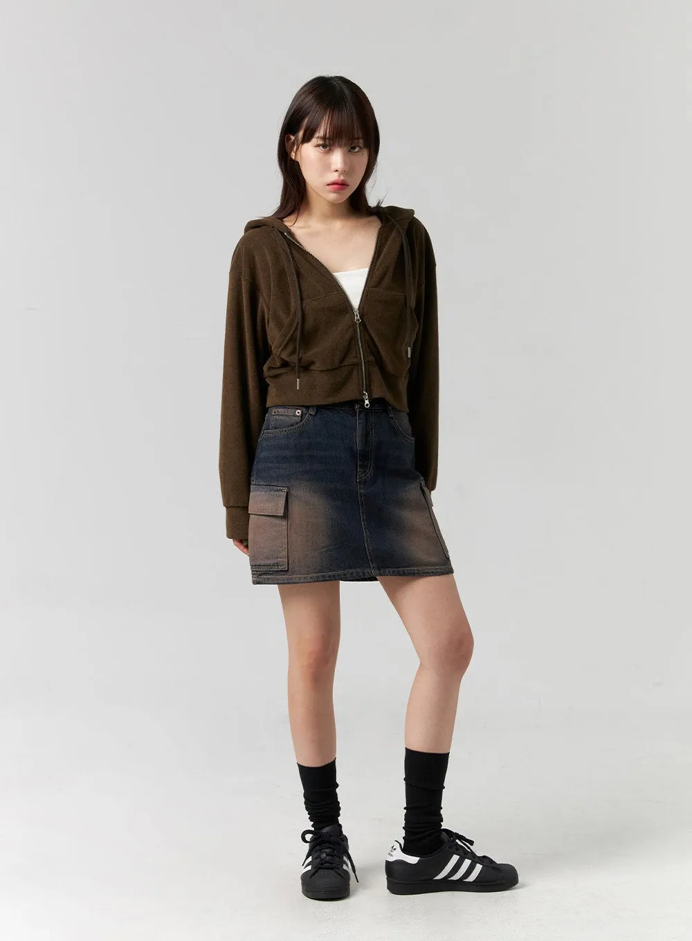 Washed Denim Mini Skirt CG331