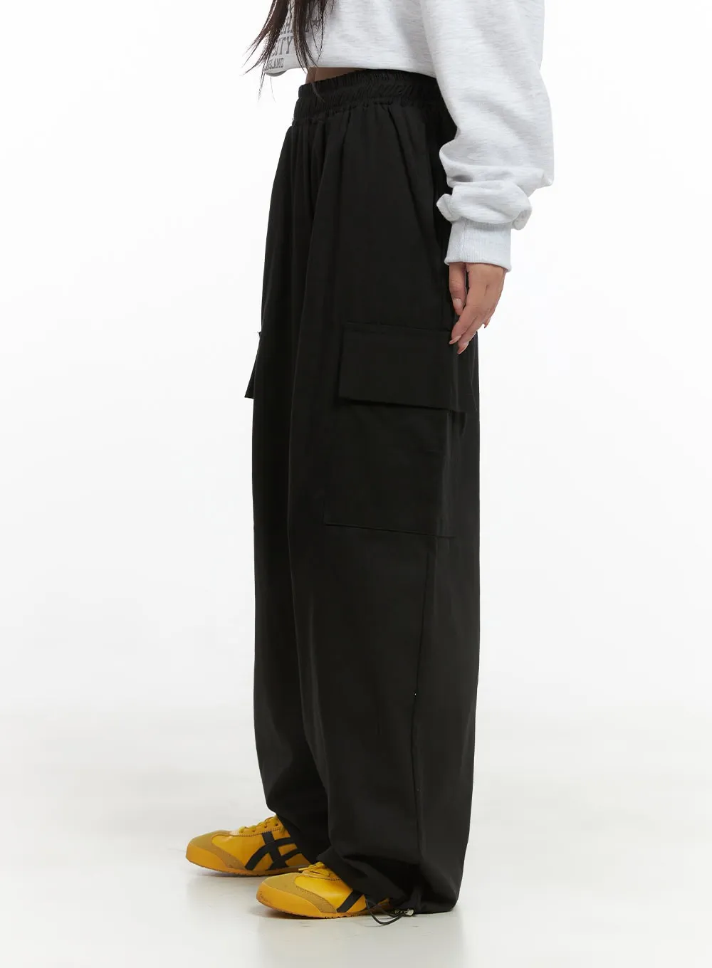 Wide Fit Cargo Cotton Pants CS403