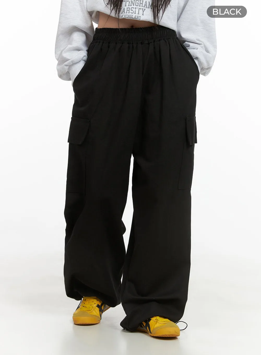 Wide Fit Cargo Cotton Pants CS403