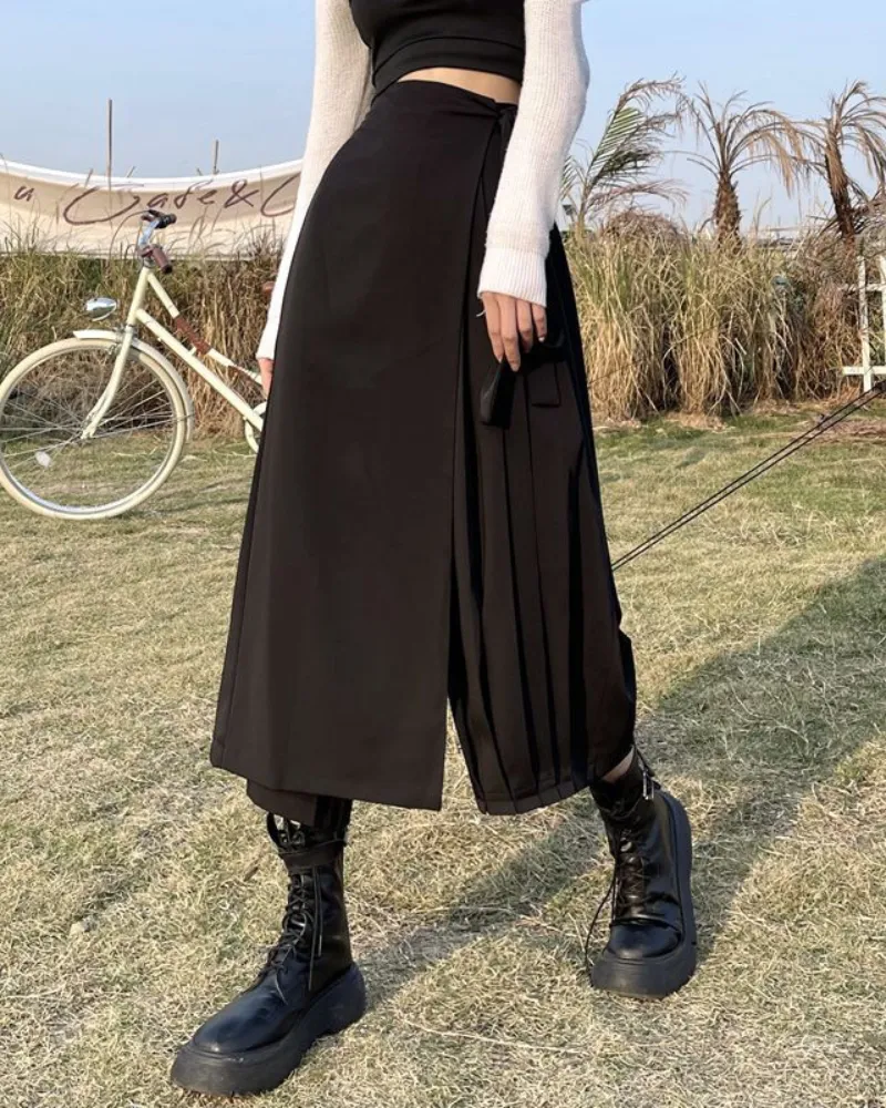 Wide Leg Skirt Pants