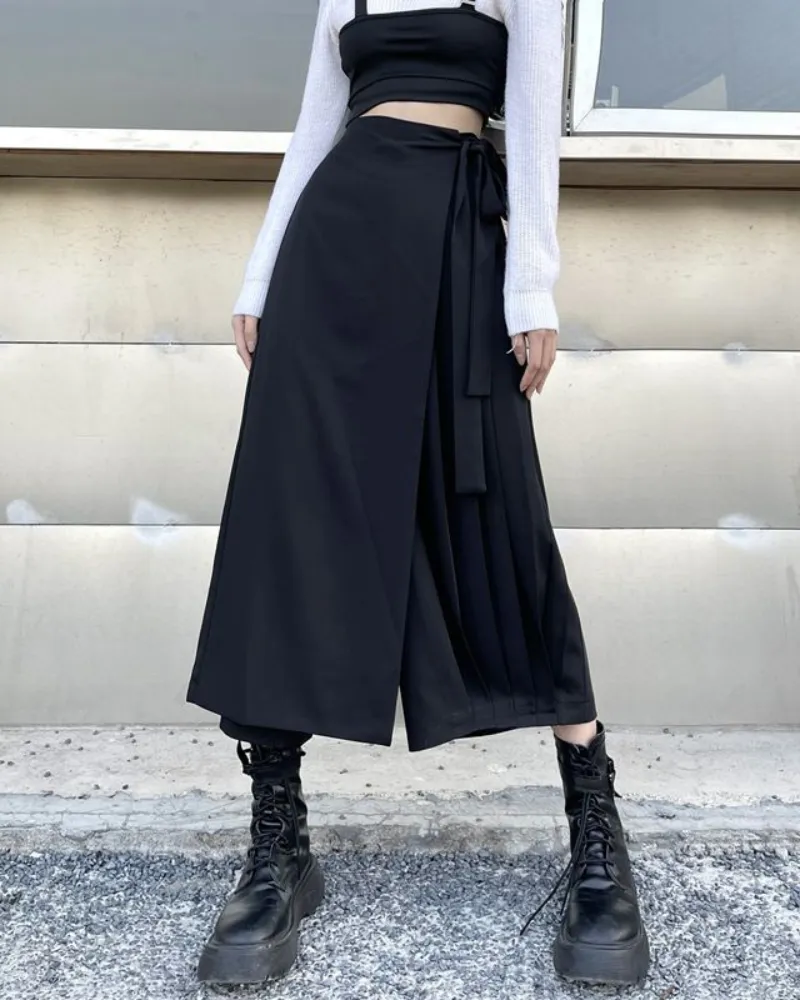 Wide Leg Skirt Pants