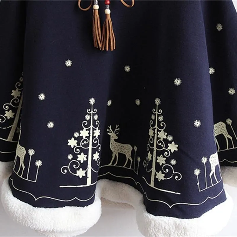 Winter Wonderland Fleece Poncho